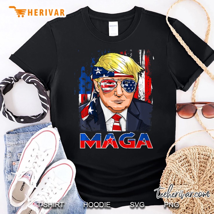 Maga Trump American Flag Shirt