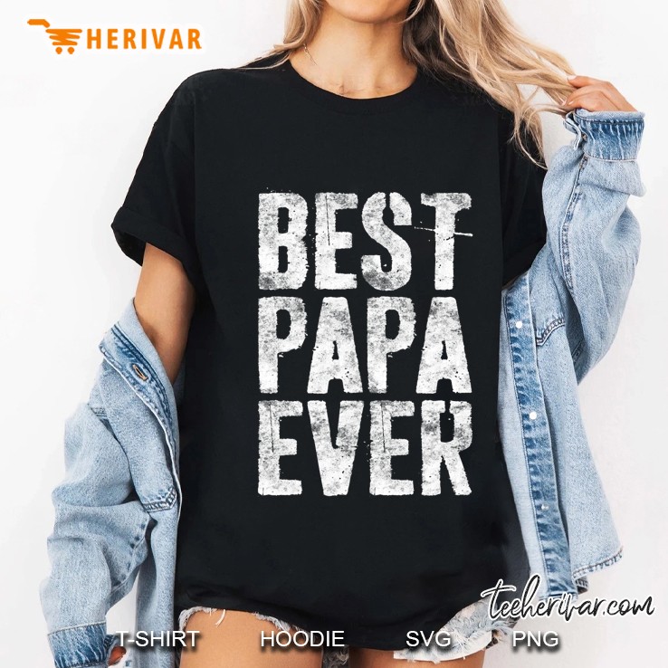 Mens Best Papa Ever Grandfather Gif Hoodie