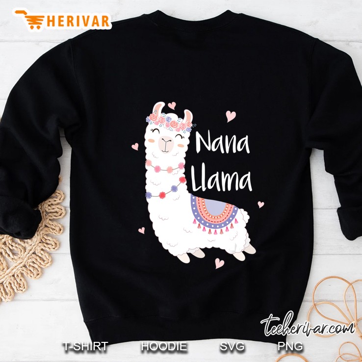 Nana Llama Cute Grandma Llamas Lover For Women Funny Gift Sweatshirt