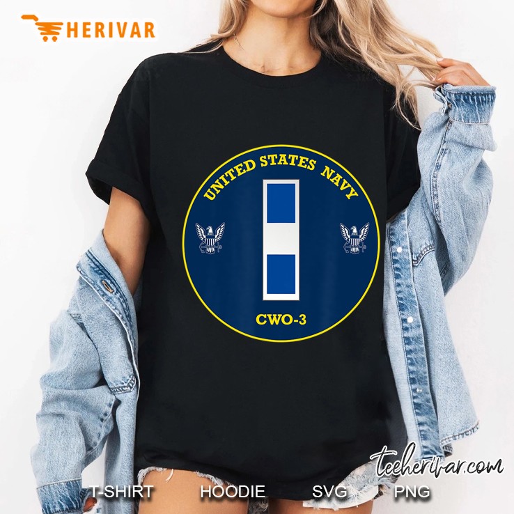 Navy Chief Warrant Officer 3 Cwo-3 Badge Ladies Tee