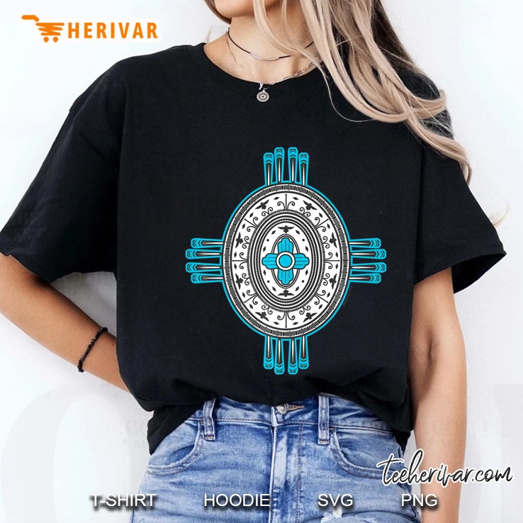 New Mexico Zia Symbol Concho Print Tee Ladies Tee