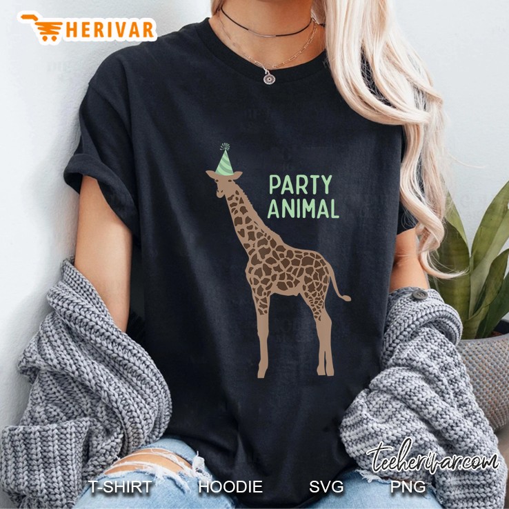 Party Animal Giraffe Birthday , Giraffe Birthday Gift Ladies Tee