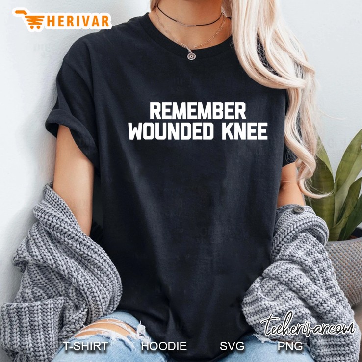 Remember Wounded Knee American Indian Eagle Chief Ladies Tee