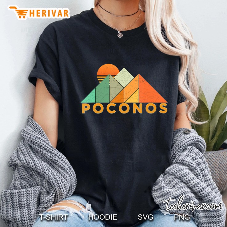 Retro Vintage Poconos Distressed Ladies Tee
