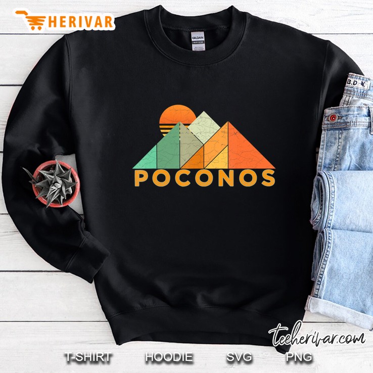 Retro Vintage Poconos Distressed Sweatshirt