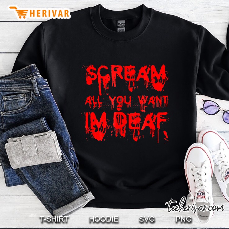 Scream All You Want I'm Deaf Asl Halloween Mugs