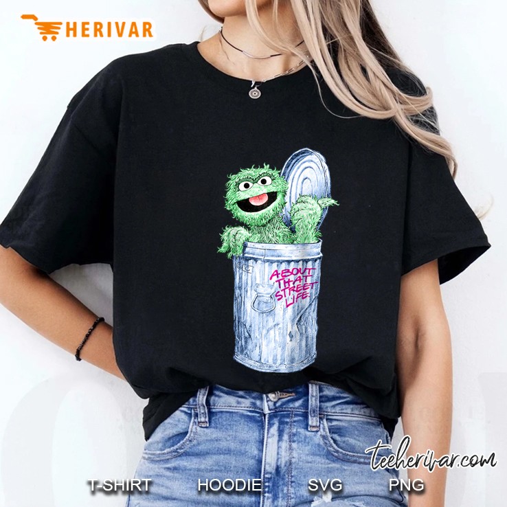 Sesame Street Oscar The Grouch Street Life Raglan Baseball Tee Ladies Tee