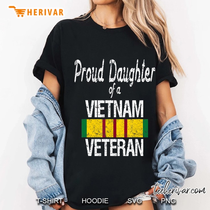 Us Military Family - Proud Daughter Of A Vietnam Veteran Hoodie