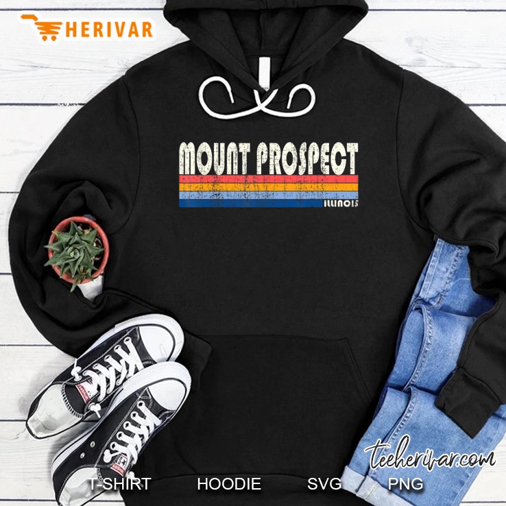 Vintage 70S 80S Style Mount Prospect Il Hoodie