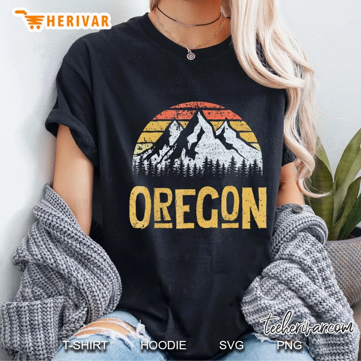 Vintage Retro Or Oregon U.S. Mountain State Ladies Tee