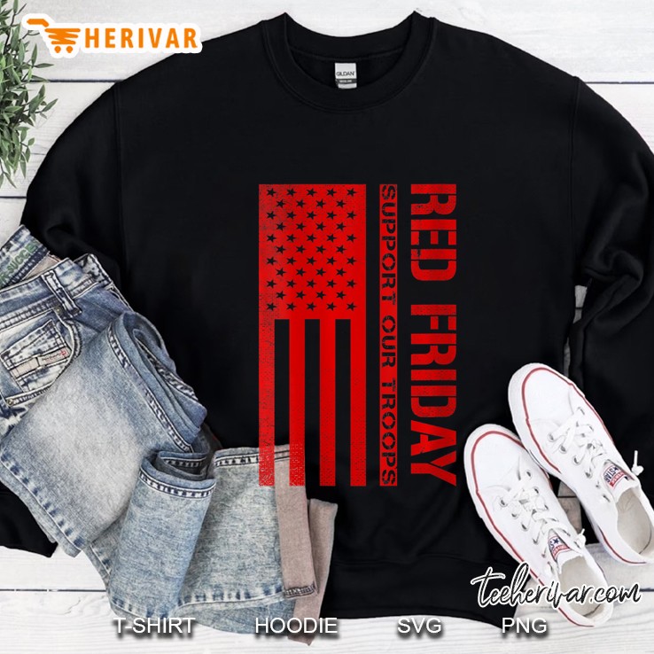 Womens Remember Everyone Deployed Tee - Red Friday Military Sweatshirt