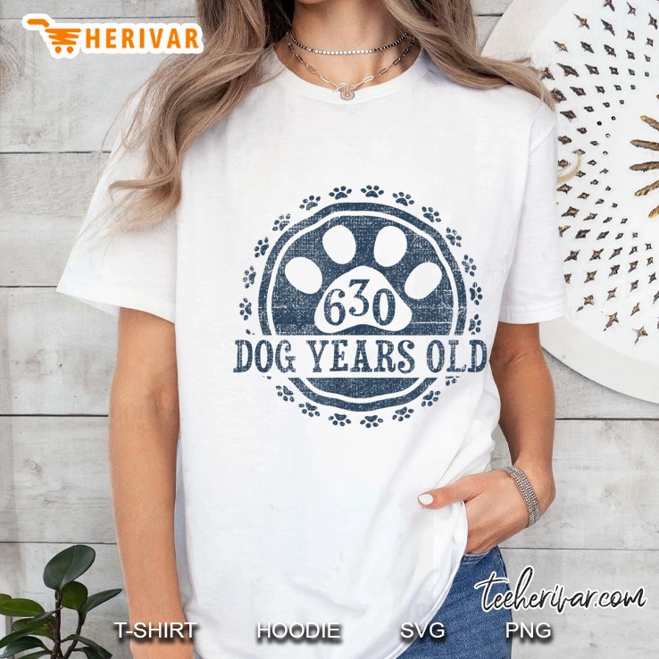 630 Dog Years Old, 90 In Human 90Th Birthday Ladies Tee