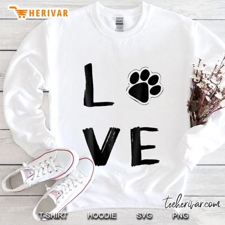 Love Dog Paw Print Animal Paw Dog Lover Dog Owner Sweatshirt