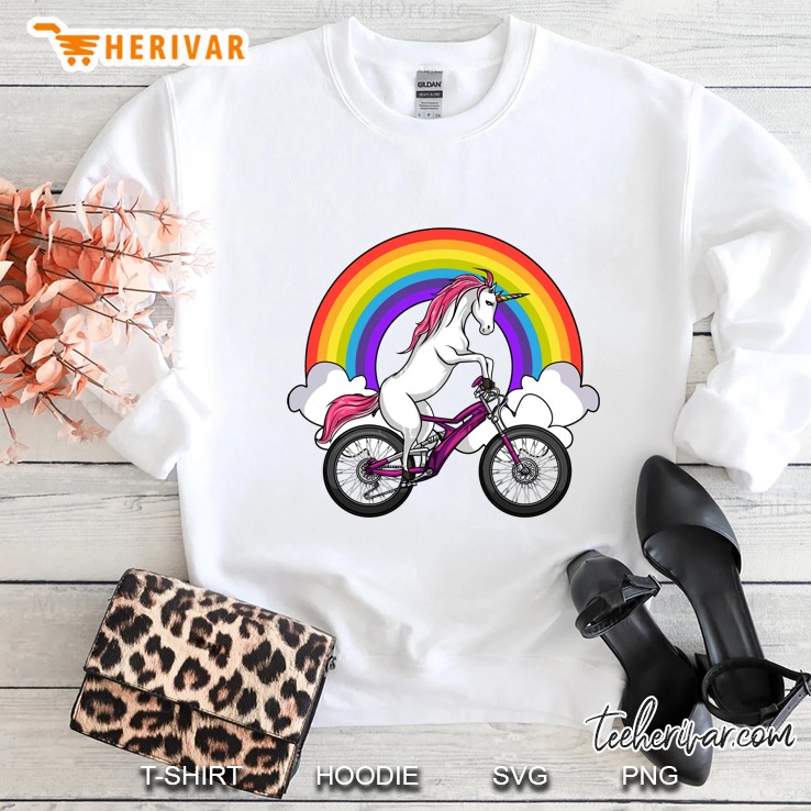 Unicorn Riding A Bike Shirt Cute Cycling Lovers Gift Mugs