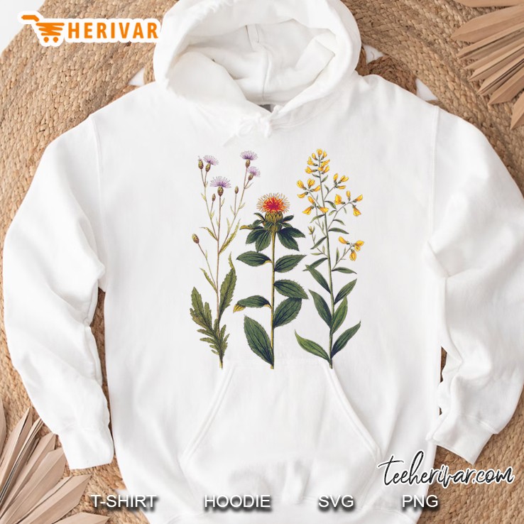 Vintage Botanical Floral Flower Hoodie