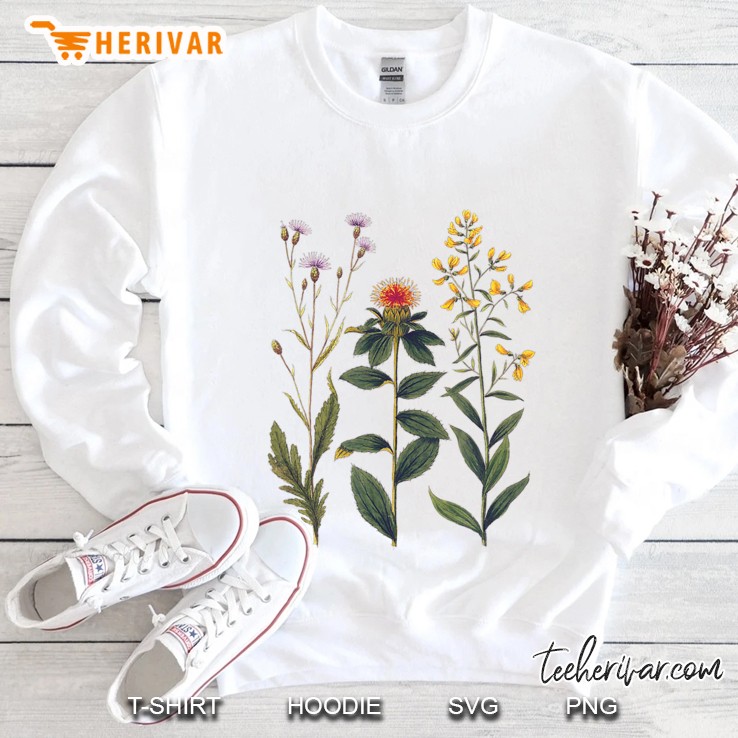 Vintage Botanical Floral Flower Sweatshirt