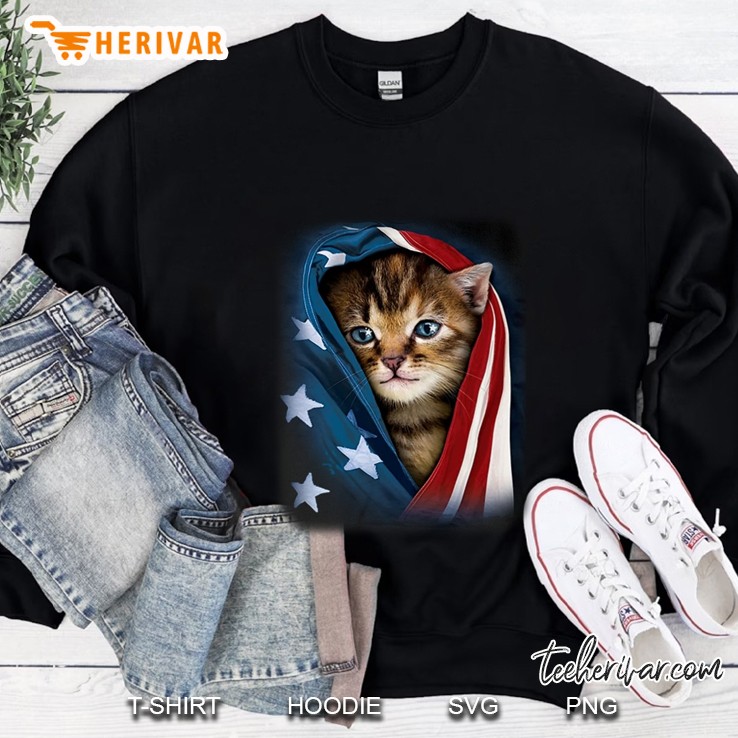 Cat America - American Flag - 4th Of July Mugs