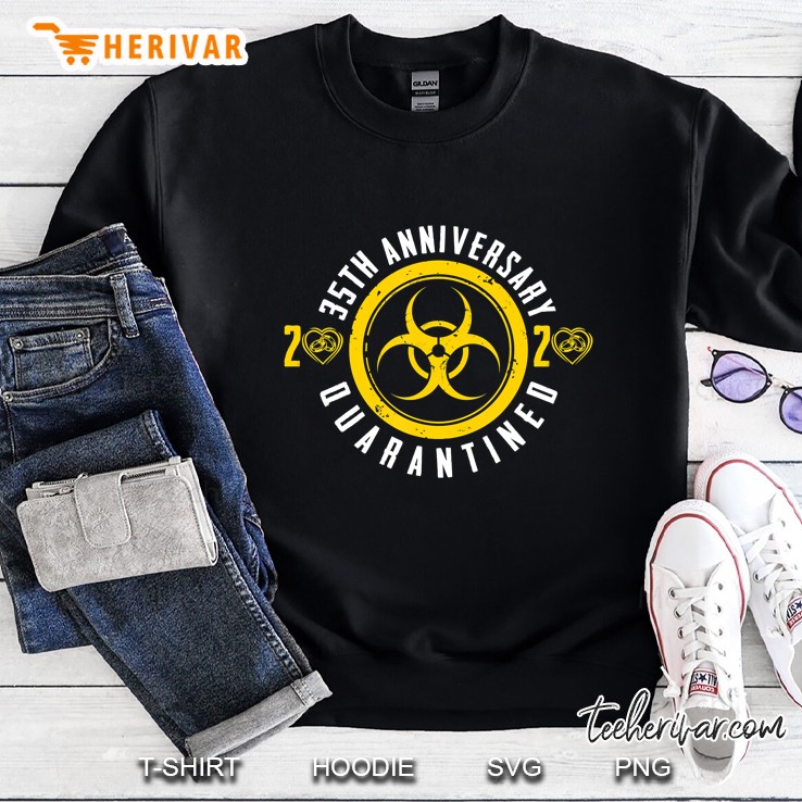 35Th Anniversary Quarantined Mr And Mrs Gift 2020 Lockdown Sweatshirt