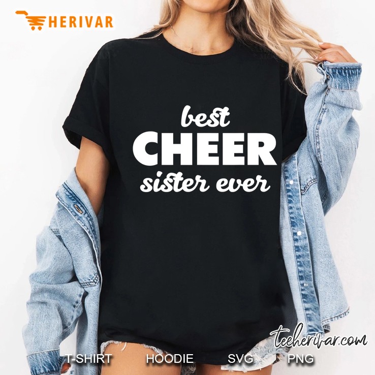 Best Cheer Sister Ever Cheerleading Pep Squad Ladies Tee