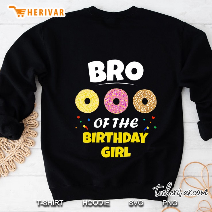 Bro Of The Birthday Girl Love Donut Party Day Theme Sweatshirt