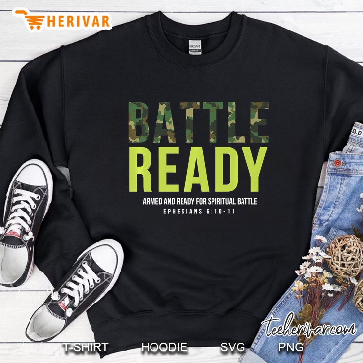 Christian Battle Ready Ephesians Camo Shirt Mugs