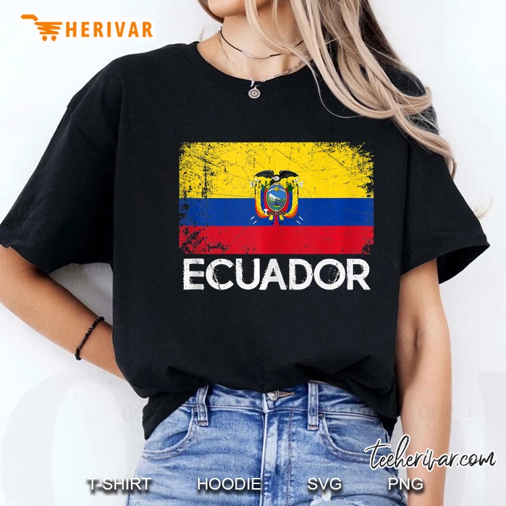 Ecuadorian Flag Design Vintage Made In Ecuador Gift Ladies Tee
