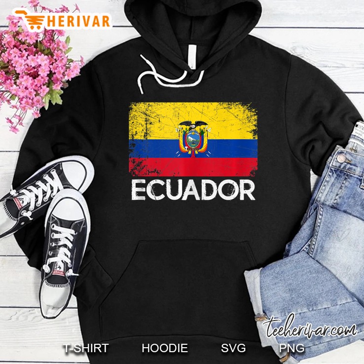 Ecuadorian Flag Design Vintage Made In Ecuador Gift Hoodie