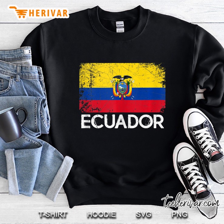 Ecuadorian Flag Design Vintage Made In Ecuador Gift Sweatshirt