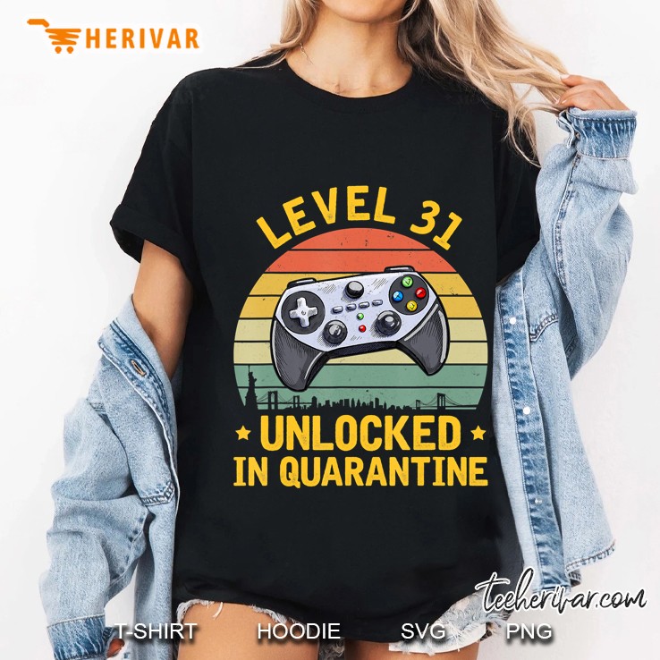 Level 31 Unlocked Video Gamer 31St 1989 Birthday Quarantine Ladies Tee