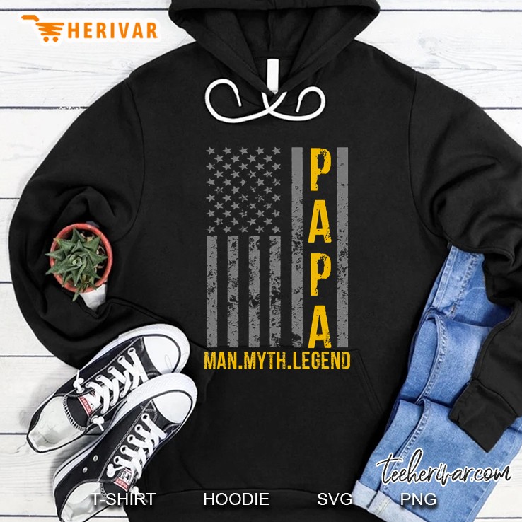 Mens Proud Papa Gift American Flag Mugs