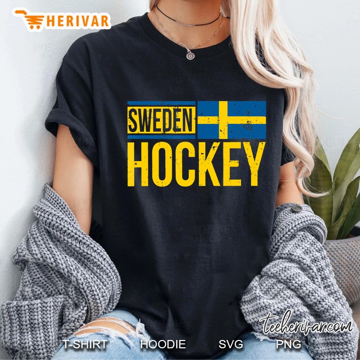 Sweden Hockey Swedish Tre Kronor Supporter Fan Sport Ladies Tee