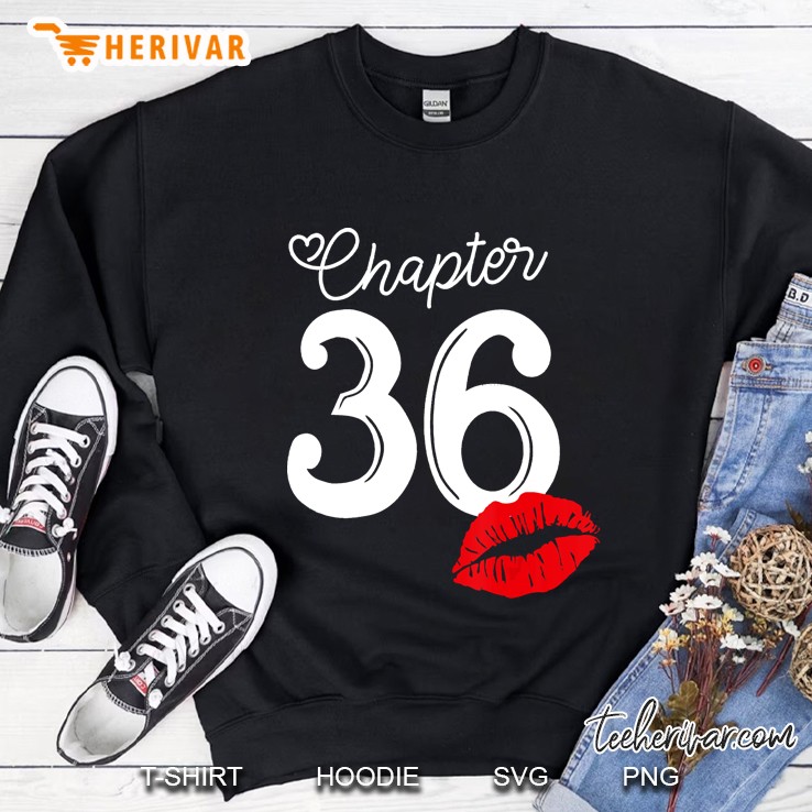Womens Chapter 36 Years 1984 36Th Happy Birthday Lips Sweatshirt