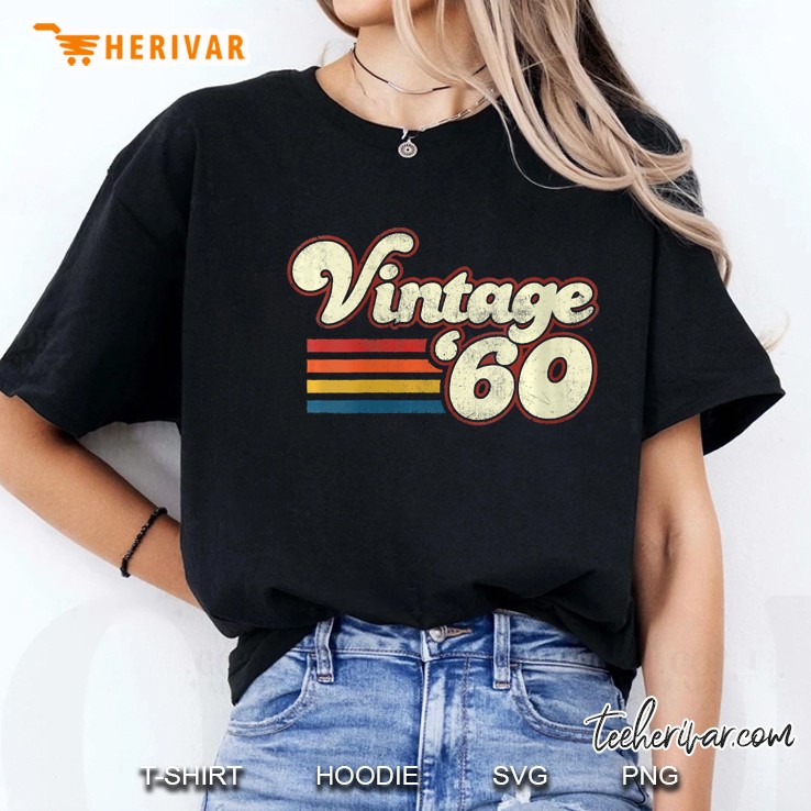 Womens Vintage 1960 60Th Birthday Hoodie