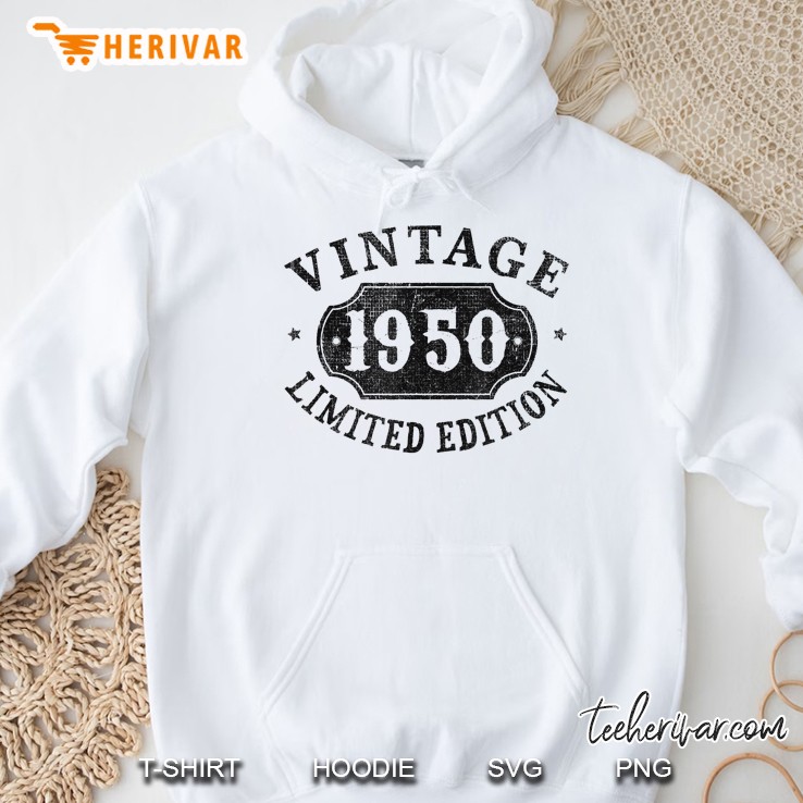 70 Years Old 70Th Birthday Anniversary Gift Limited 1950 Ver2 Hoodie