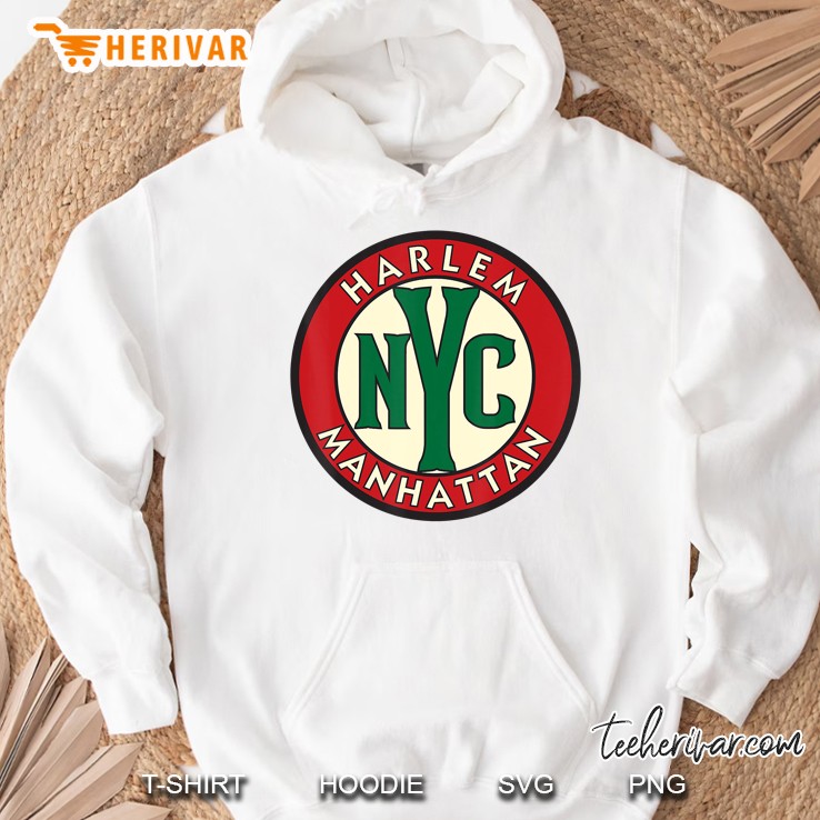 Harlem Manhattan Vintage Road Sign Hoodie