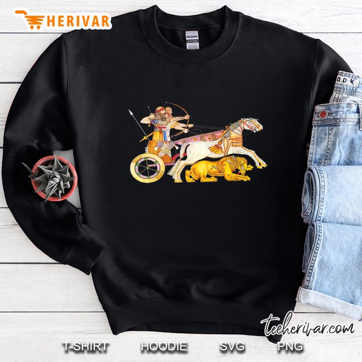 Assyrian King Lion Hunt Sweatshirt