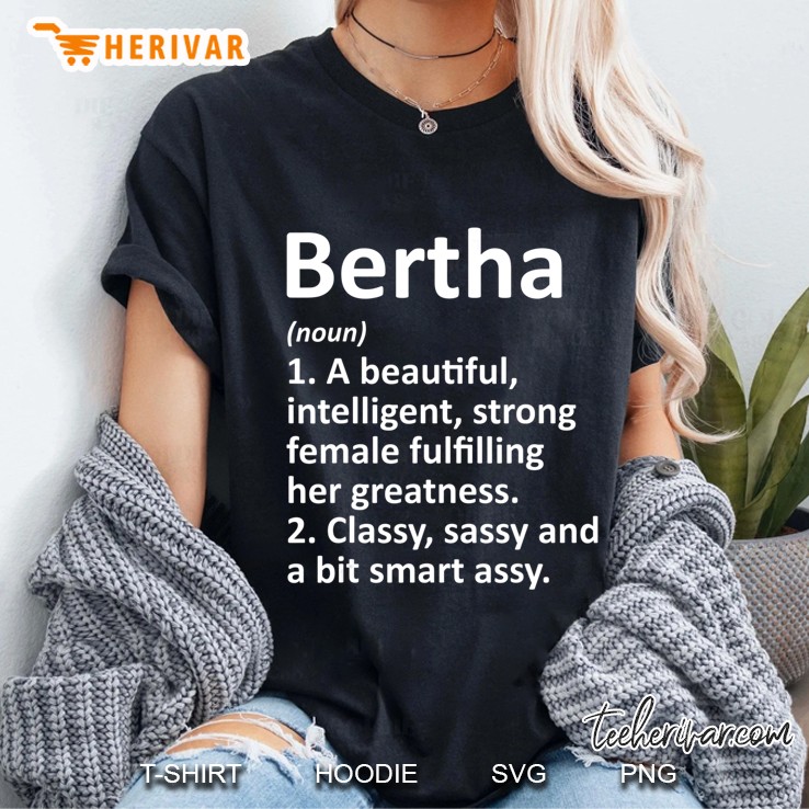 Bertha Definition Personalized Name Funny Christmas Hoodie