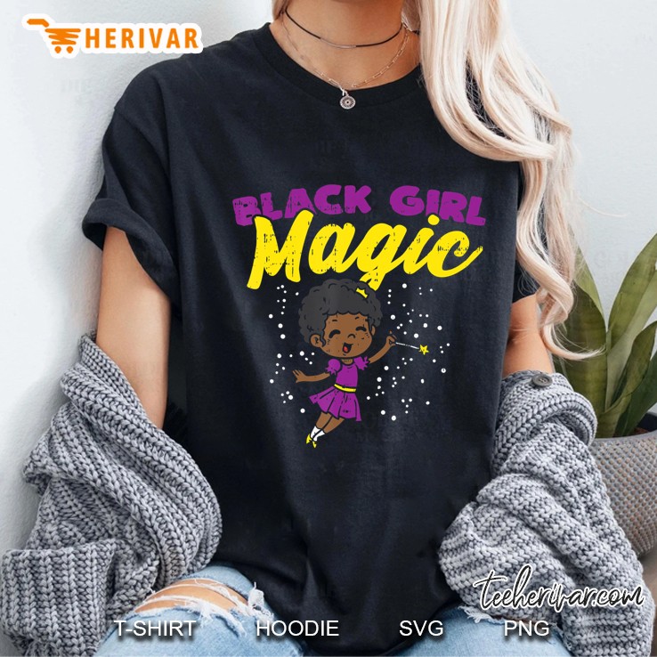Black Girl Magic Fairy Black Pride African American Ladies Tee