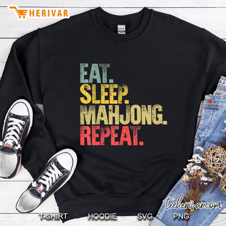 Eat Sleep Repeat Gif Eat Sleep Mahjong Repeat Sweatshirt