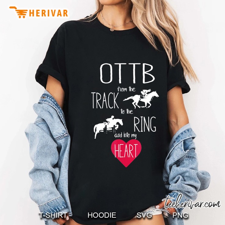 Equestrian Horse Off Track Thoroughbred Horse Racehorse Ladies Tee