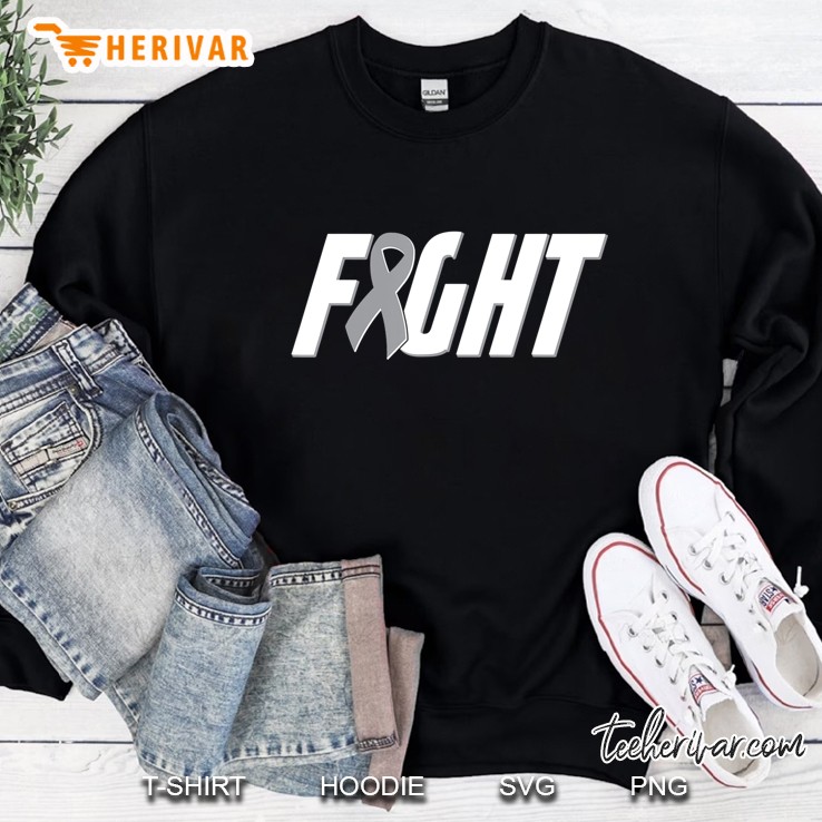 Fight Brain Cancer - Gray Ribbon Tumor Awareness Sweatshirt