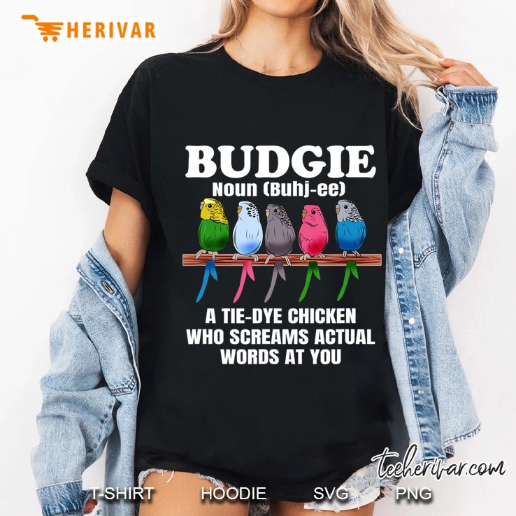 Funny Budgie Graphic Pet Bird Parakeet Budgerigar Gift Idea Ladies Tee