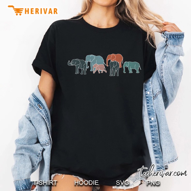 Herd Of Elephants For Africa And Elephant Lovers Ladies Tee