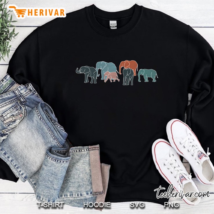 Herd Of Elephants For Africa And Elephant Lovers Sweatshirt