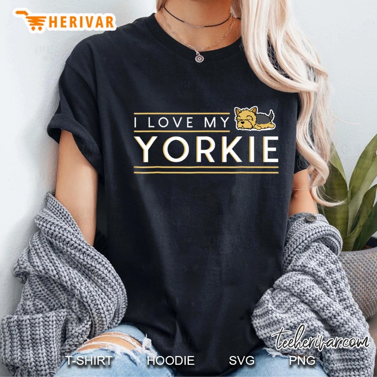 I Love My Yorkie Ladies Tee