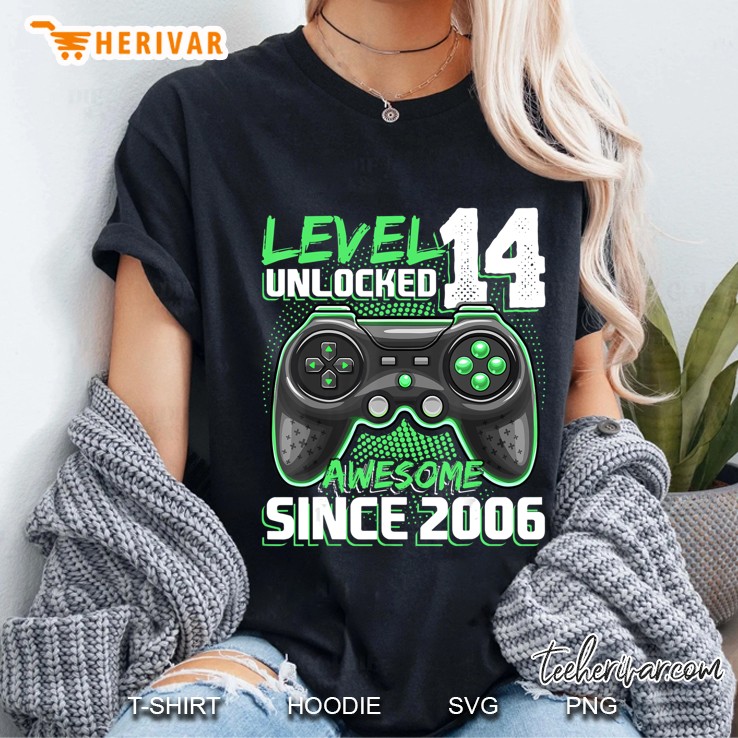 Level 14 Unlocked Awesome 2006 Video Game 14Th Birthday Gift Ladies Tee