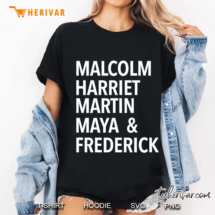 Malcolm Harriet Martin Maya & Frederick Black History Month Ladies Tee