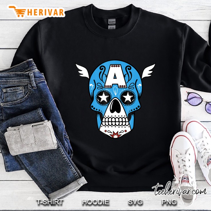 Marvel Avengers Captain America Sugar Skull Graphic Sweatshirt
