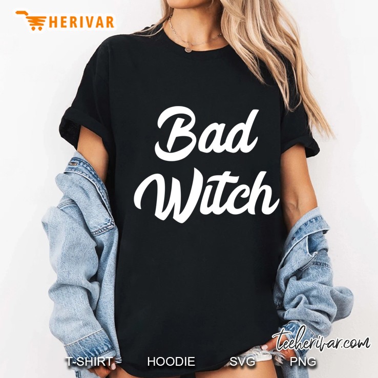 Matching Good Witch Bad Witch Bff Halloween Pullover Ladies Tee