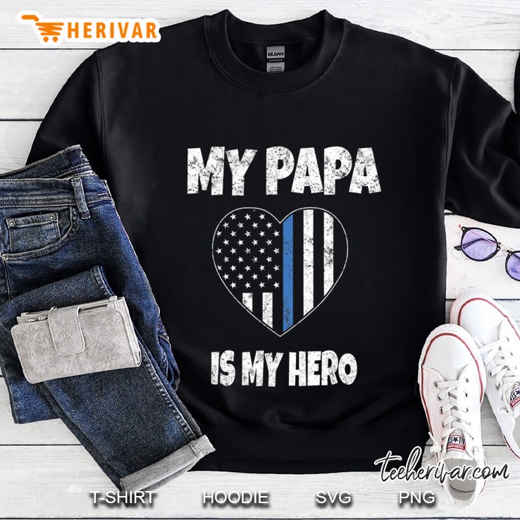 My Papa Is My Hero Police Grandson Granddaughter Mugs